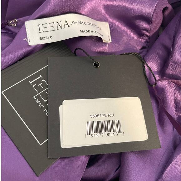 Mac Duggal NEW Size 0 Style 55951 Purple One Shoulder Chiffon A-Line Tent Dress - Picture 4 of 5